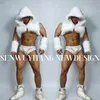 Stage Wear Nightclub Party Européen et américain Muscle Hommes Gogo Performance Robe Sexy Fausse Fourrure Gilet Blanc