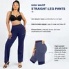 Women High Waist Trimming Straightleg Pants with Builtin Shaping Shorts Butt Lifter Fajas Slimming Body Shaper Shapewear faja 240130