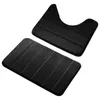 Tapetes 2 Pçs / set Coral Fleece Bath Mat U-Shaped WC Tapete Banheiro Tapete Alfombra Dormitorio