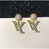 Shiny Glamour Diamonds Ear Studs for Women Top Gold Letter Dangle Earring Designer Earrings Bridal Wedding Jewelry Good Valentine's Day Gift louiselies vittonlies