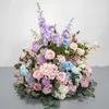 Dekorative Blumen Luxus Lila Hyazinthe Künstliche Blumenkugel Hochzeit Hintergrund Dekor Requisite Tischdekoration Floral Party Bühne Straße