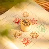 Labels Tags 6pcs Merry Christmas Decoration Round Stamps Wooden Rubber Stamp for Xmas New Year Party Decor Supplies Kids Toy Gift Seal Stamp Q240217