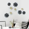 Adesivos de parede 4pcs fundo cerâmica flor decoração casa adorno