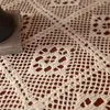 Table Cloth Home Decor Crochet Hollow Tablecloth Rectangle Tassel Beige Bedroom Coffee For Living Room Tablecover Mat E018