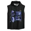 Débardeurs pour hommes Death Note Anime Coton à capuche T-shirt Été Casual Streetwear Hommes Bodybuilding Vest Gyms Fitness T-shirts sans manches