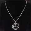 Pendant Necklaces Stainless Steel Demon Necklace Men/Women Silver Color Satan LILITH & Pendants Jewery Colares Feminino N1249S03