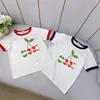 Ontwerperskleding Peuter Jongens Zomerkleding Baby T-shirt met korte mouwen Designer shirts voor kinderen Luxe kinderkleding 100% katoen esskids CXD2402176-6