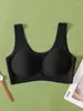 Soutien-gorge en soie une pièce, sans bords, brillant, sous-vêtements de sport, grand sommeil, grande poitrine, bonnet complet, confort