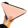 Sac de maquillage Triangle rose pour femmes, sac de rangement de bureau, sac de lavage Portable de voyage