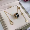 2024Bulgarilies Necklace for Women 18k Rose Gold Spring Charity Size Waist V Gold Lock Bone Chain High quality Holiday Gifts jewlery designer for womenQ7