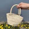 Totes 2024 nouveau sac de paille Portable mignon Style coréen tout-match petit panier Shopping sac à main été Cool RetroH24217