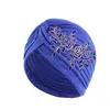 Nya kvinnors paljettblomma dekoration turban afrikansk huvudmuslimsk huvud wrap bonnet damer huvudkläder cancer hattar india cap bandana