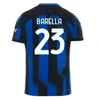 23 24 LAUTARO Inters Milan tifosi versione giocatore maglie da calcio LUKAKU CORREA DZEKO BARELLA ASLLANI FRATTESI BROZOVIC Home 2023 2024 maglia da calcio uomo bambini kit