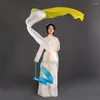 Stage Wear 400x45cm Light Weight Dance Streamer Real Silk Ribbon Dancer Wand Plus Size Professional Performance Show Props Fire