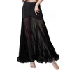 Stage Wear Femmes adultes Costume de danse du ventre Lady Bellydance Jupe Mesh Fishtail Longue Robe Sexy Bellydancing Performance Dancewear