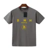 Balmans Baumwoll-T-Shirt mit klassischem Brustbuchstabendruck für Herren und Damen, kurzärmelig, vielseitig, locker, kurzärmelig