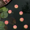 Castiçais 15pcs Lotus Water Tealight Flower Pool Decor para festival (cor aleatória)