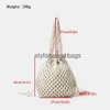 Totes Bohemian Hollow Bucket Bag Designer Rope Woven Women Shoulder Bags Drawsting Handväskor stor kapacitet Tote Big Bali Purse 2023H24217
