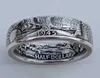 Pièce antique Morgan Sier États-Unis d'Amérique demi-dollar 1945 ring2928478