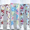 Leggings da ragazza Pantaloni elasticizzati per bambini, leggings stampati sottili primaverili e autunnali