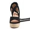 Sandali estivi sexy peep toe incrociati moda donna zeppe con plateau scarpe da ballo con tacchi alti