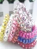Random Color Leopard Star Dot Hair Rings Telephone Wire Elastics Bobbles Hair Tie Bands Kids Adult Hair Accessories Can use as Bra8901481