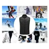 9 zones gilet chauffant hommes femmes veste hiver Usb chauffage auto thermique vers le bas Warmte 240202