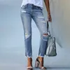 Women's Jeans 2023 New Pencil Pants Open cut slim fit high waisted retro street wear casual and fashionable elastic blue jeans for women J240217