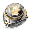 Band Rings Fashion Personality Two Tone Us Trump Statue Commemorative Rings For Men Coin High Jewelry Party Supporter Punk Gift Drop Dhcuw