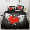 Bedding sets Couple Lovers Gift Duvet Cover Set Love Comforter Cover Valentines Day Bedding Set Queen King Size 2/3pcs Polyester Quilt Cover