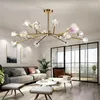 Chandeliers Modern LED Crystal Chandelier Lighting Nordic Living Room Bedroom Pendant Lamp Restaurant Wrought Iron Gold