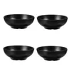 Dinnerware Sets 4pcs Melamine Miso Soup Bowls Japanese Style Ramen Bowl Rice Noodles For Home Restaurant Shop Supplies Black
