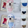 Dog Apparel Luxury Pet Bandanas 8Colors Fashion Brand Letters Embroidery Pet Saliva Towels Personality Charm Teddy Bulldog Triangle Scarf Bows