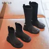 Stiefel Casual Kinder Schuhe Für Mädchen Herbst Mode Mädchen Lange Stiefel Kinder Knie Hohe Socken Motorrad