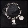 Charm Armbänder S925 Sterling Silber Thai Armband für Frauen Vintage Geometrische Herz Liebe Glück Punk Schmuck 2024 Drop Lieferung Dhhg8