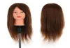 Tête de Mannequin 100 vrais cheveux humains, 24 pouces, tête de formation à la coiffure avec support de pince de Table, outil de pratique pour coiffeur 4318690