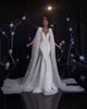 Moda deniz kızı gelinlik v boyun kolu sırtsız gelinlikler kristal boncuklar süpürme tren elbiseleri özel yapılmış vestidos de novia