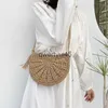 Bolsas de ombro alf palha redonda para mulheres verão beac raan bolsa andmade tecido lua crossbody andbags boemiah24217