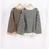 Women's Sweaters Women Autumn And Winter Round Neck Striped Long-sleeved Cashmere Casual Knitted Pullover Sweater