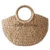 Totes moda saco de palha bolsas femininas verão rattan artesanal tecido praia círculo bohemia bolsa para senhoras bagsh24217