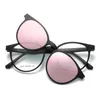 YIMARUILI Fashion Polarized Sunglasses Round Retro Magnetic Clip Driving Optical Prescription Glasses Frame Men And Women 12120 240131