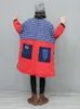 캐주얼 드레스 패션 여성의 느슨한 슬릿 풀버 긴 슬리브 터틀넥 드레스 중간 길이 자수 스트리트웨어 패치 워크 스트레이트