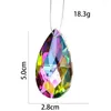 Lustre en cristal coloré 50MM, prisme d'art à facettes, pièces de pendentif en larmes, attrape-soleil pour fenêtres, fournitures de décoration