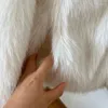 Женская меховая зима 2024, модная белая куртка из искусственного меха с большим отложным воротником, женское пальто, шикарное короткое пальто Y2k для девочек Kpop, верхняя одежда, тканевая одежда