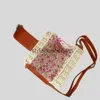Shoulder Bags Fashion Box Straw Paper Woven Crossbody Bag Handmade Messenger Summer Beach Small Purses 2024 Holiday TravelH24217