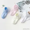 Chaussettes enfants 5 paires/lot bébé filles enfants dentelle à volants chaussettes princesse maille enfants cheville courte respirant coton blanc rose bleu enfant en bas âge chaussettes