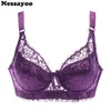 Bras 2024 Plus Size 40 90 44 Lace For Women's Bralette Crop Top Bh Underwear Sexy Lingerie Push Up Brassiere Youg Girl BCD Cup