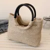 Totes Summer Straw Top Handle Bag Beach Woven Handväskor 2023 Design Crossbody Bags for Women Märke Enkel kvinnlig axelh24217