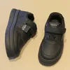 Zapatos deportivos para niños 2024 primavera otoño nuevas zapatillas de deporte para niños zapatos casuales negro blanco PU niñas zapatos para correr suela blanda zapatos deportivos para bebés