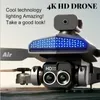 Drones Drone Profissional 4K HD Dubbele camera LED-licht 540 Obstakel vermijden Luchtfotografie Optische stroom Zweven Speelgoedgeschenken YQ240217